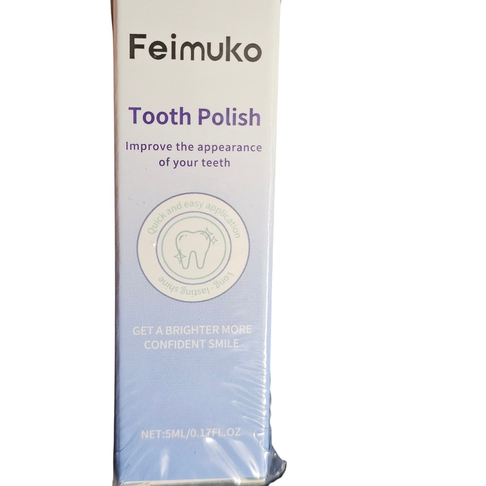 Feimuko Tooth Polish Teeth Whitening Brightening Shine 5ml 0.17 fl oz NIB Sealed